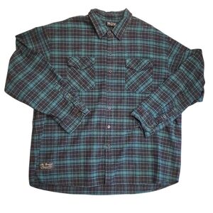 The Vermont Flannel Co. Men's Classic Flannel Shirt Green Size 5X EUC